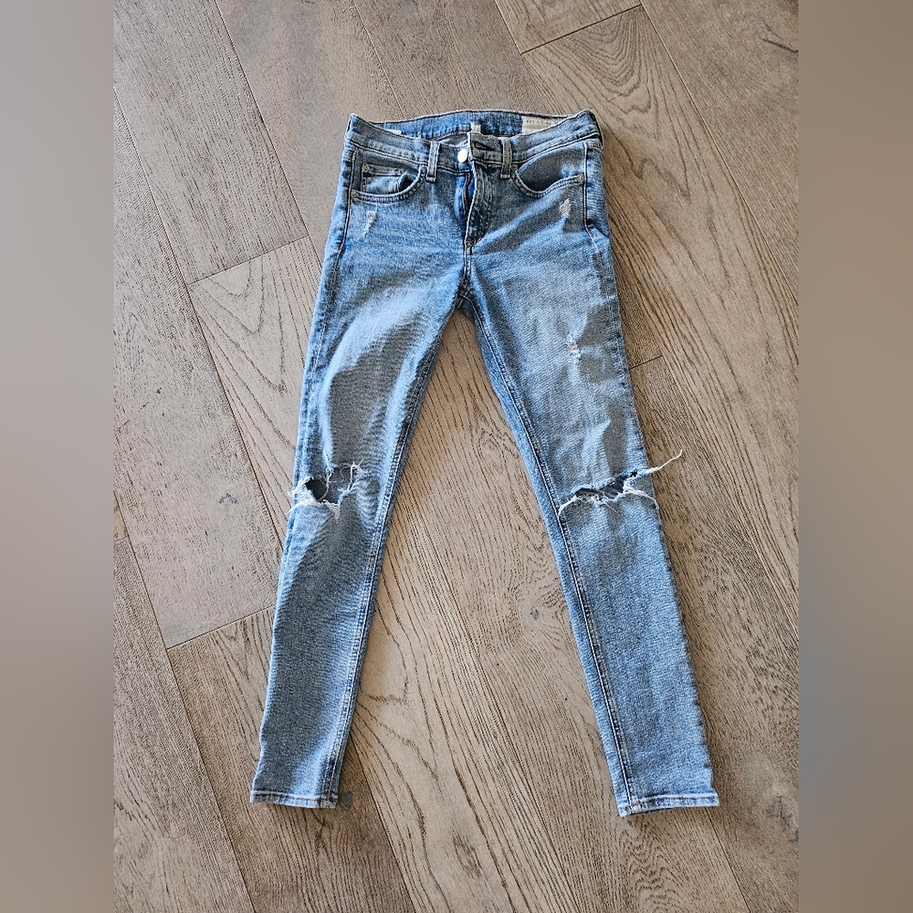 Rag & Bone Ankle Skinny Distressed Jeans Women's 26